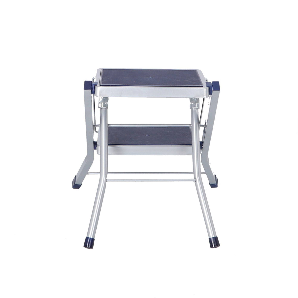 Escalín 2 peldaños plegable con goma antideslizante color gris (7)
