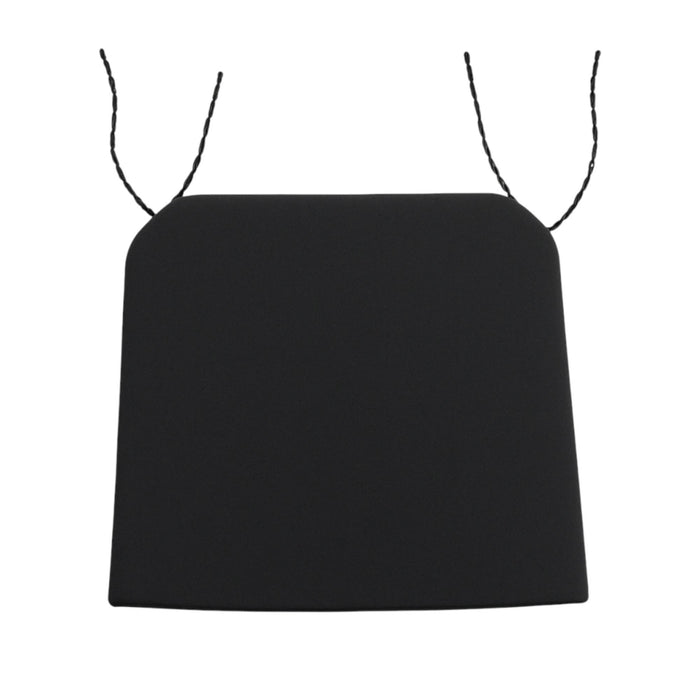 Cojín para silla con lazos 40x40cm color negro