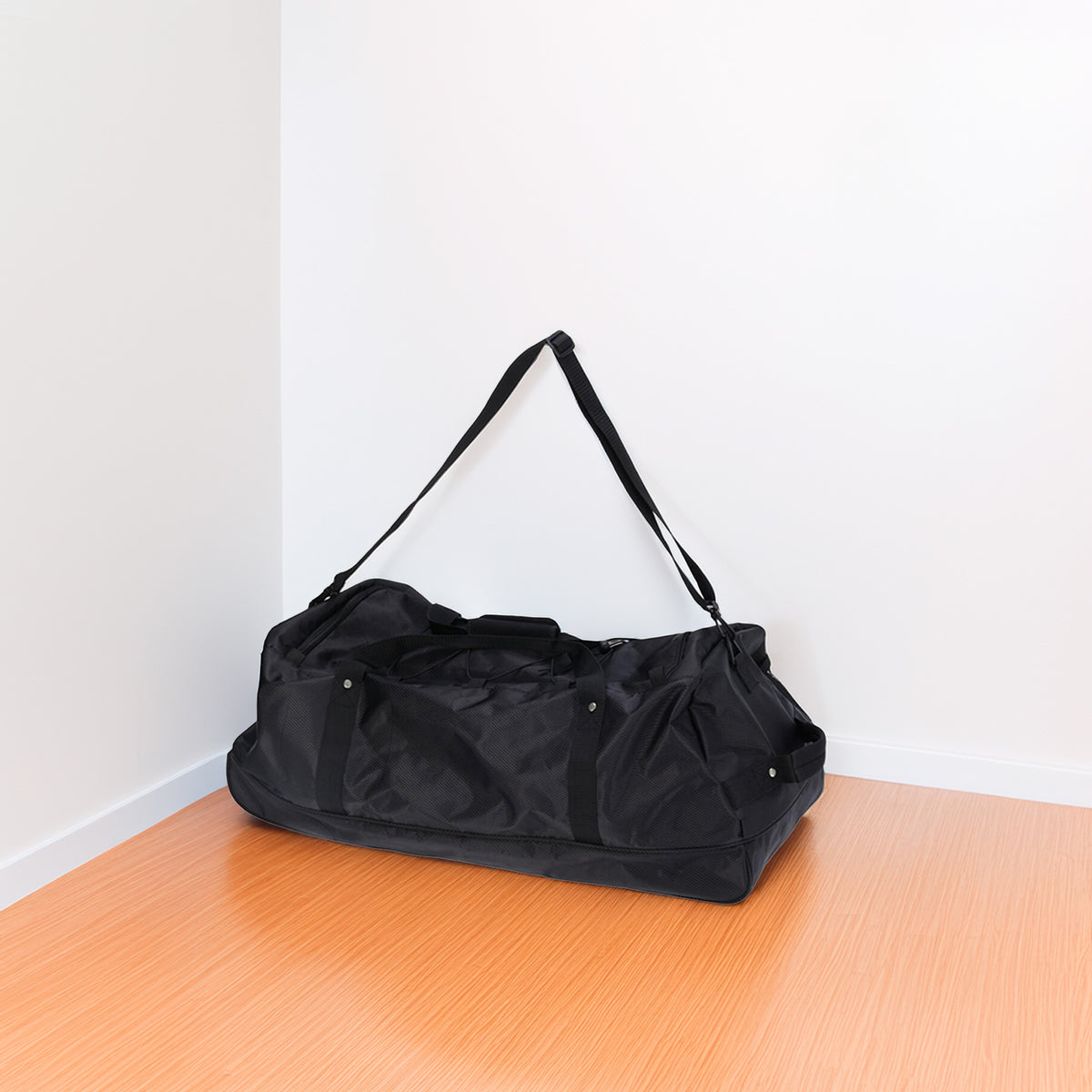 Bolsa de viaje 110L negro con ruedas y múltiples compartimentos (4)