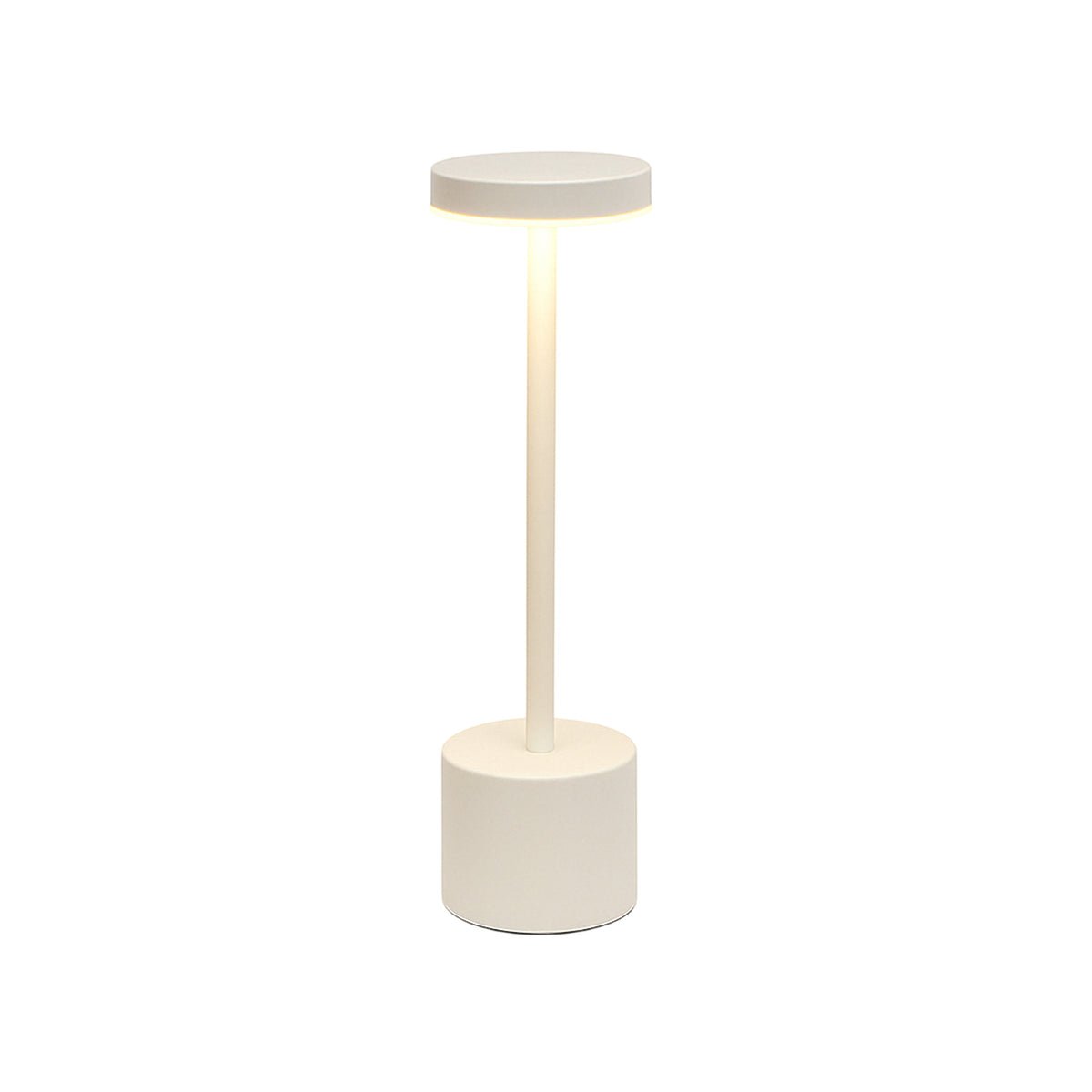 Lámpara de mesa LED blanca 24 luces 3 modos iluminación Ø8x34cm