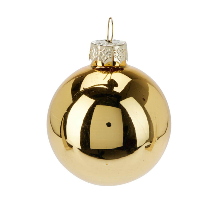 Juego 12 bolas de navidad dorado Ø5cm brillantes y mate