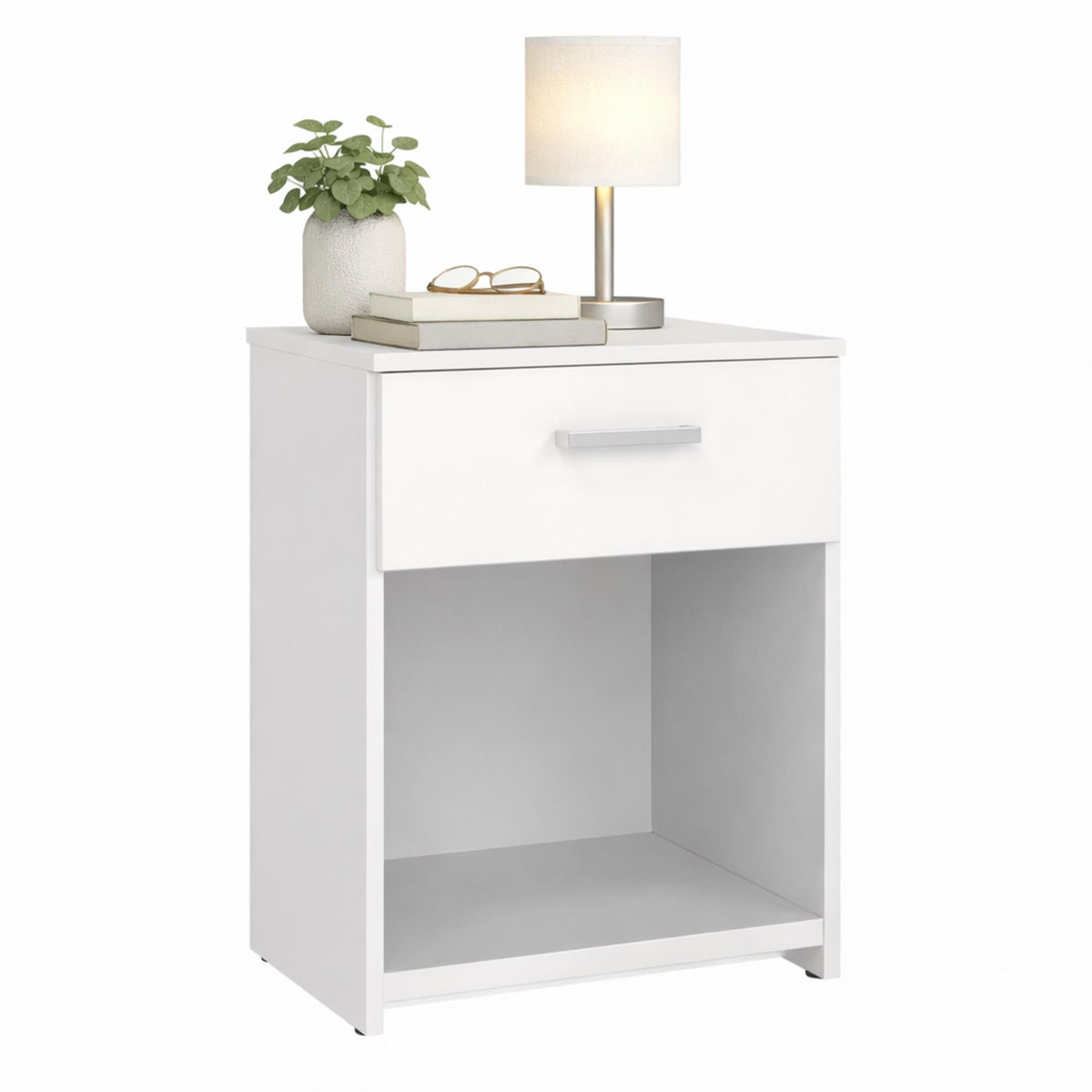 Mesita de noche Duero con cajón blanco 38x36x48 cm (11)