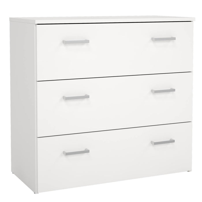 Cómoda 3 cajones blanco 75x36x70 cm