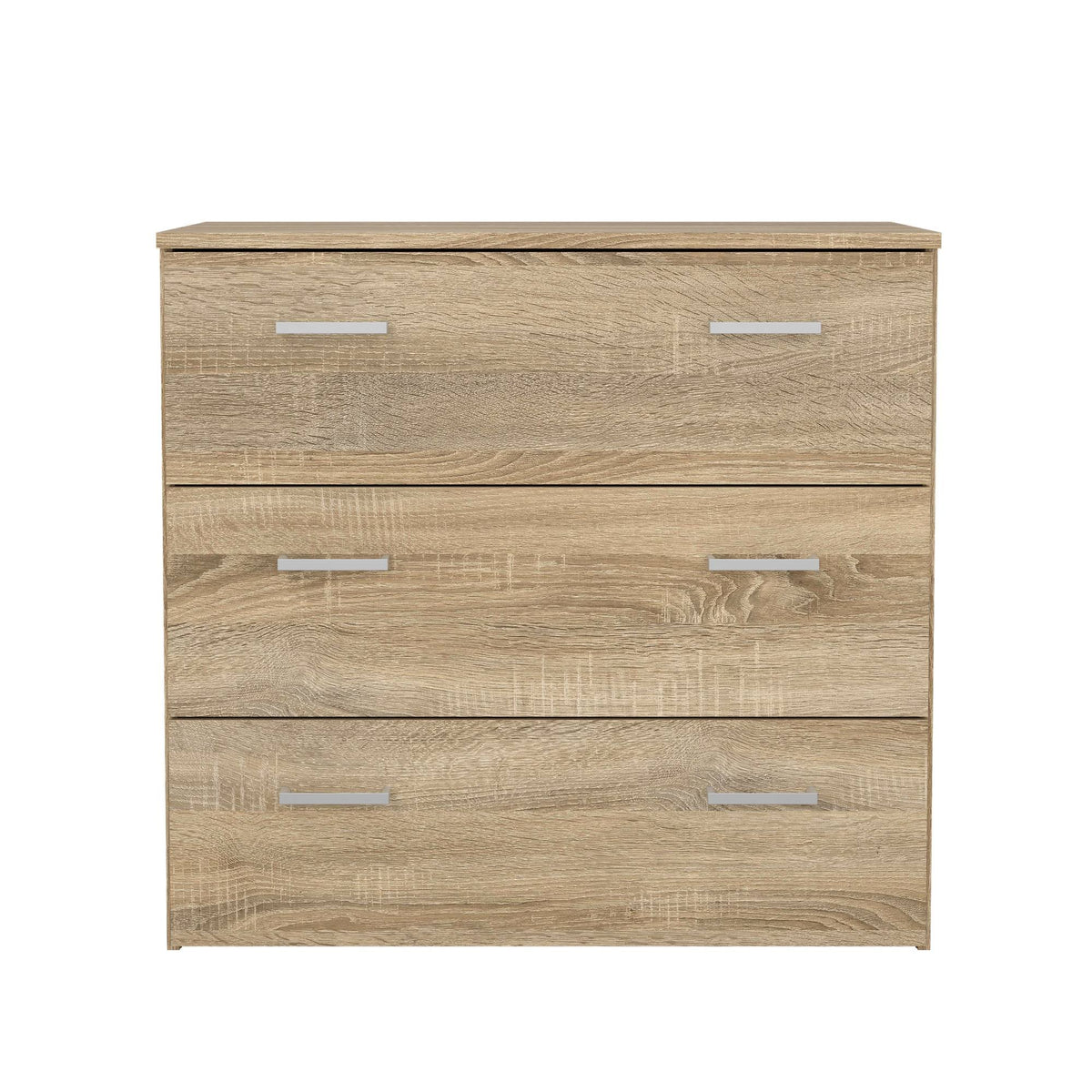 Cómoda dormitorio 3 cajones roble 75x36x70 cm (10)