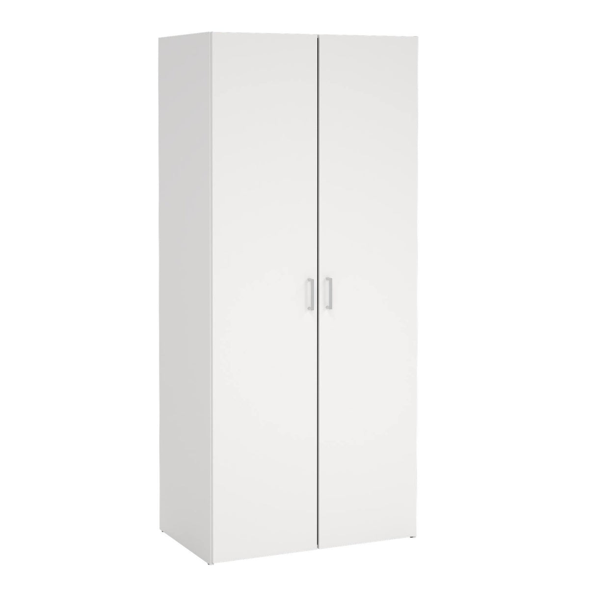 Armario ropero 2 puertas melamina blanco 78x50x176cm