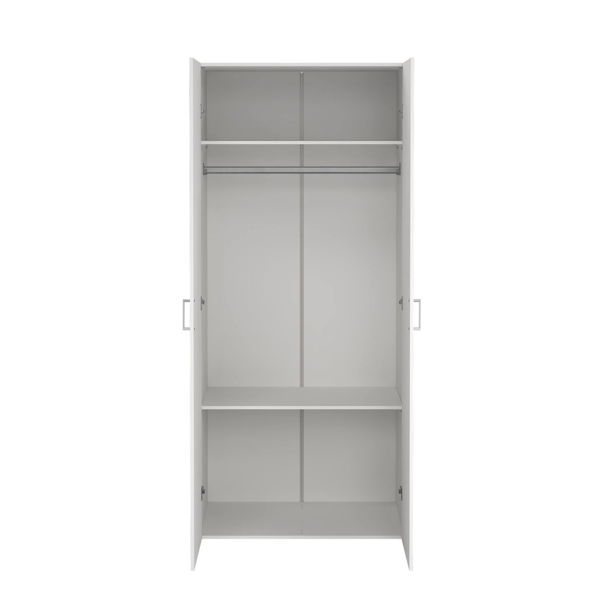 Armario ropero 2 puertas melamina blanco 78x50x176cm (7)
