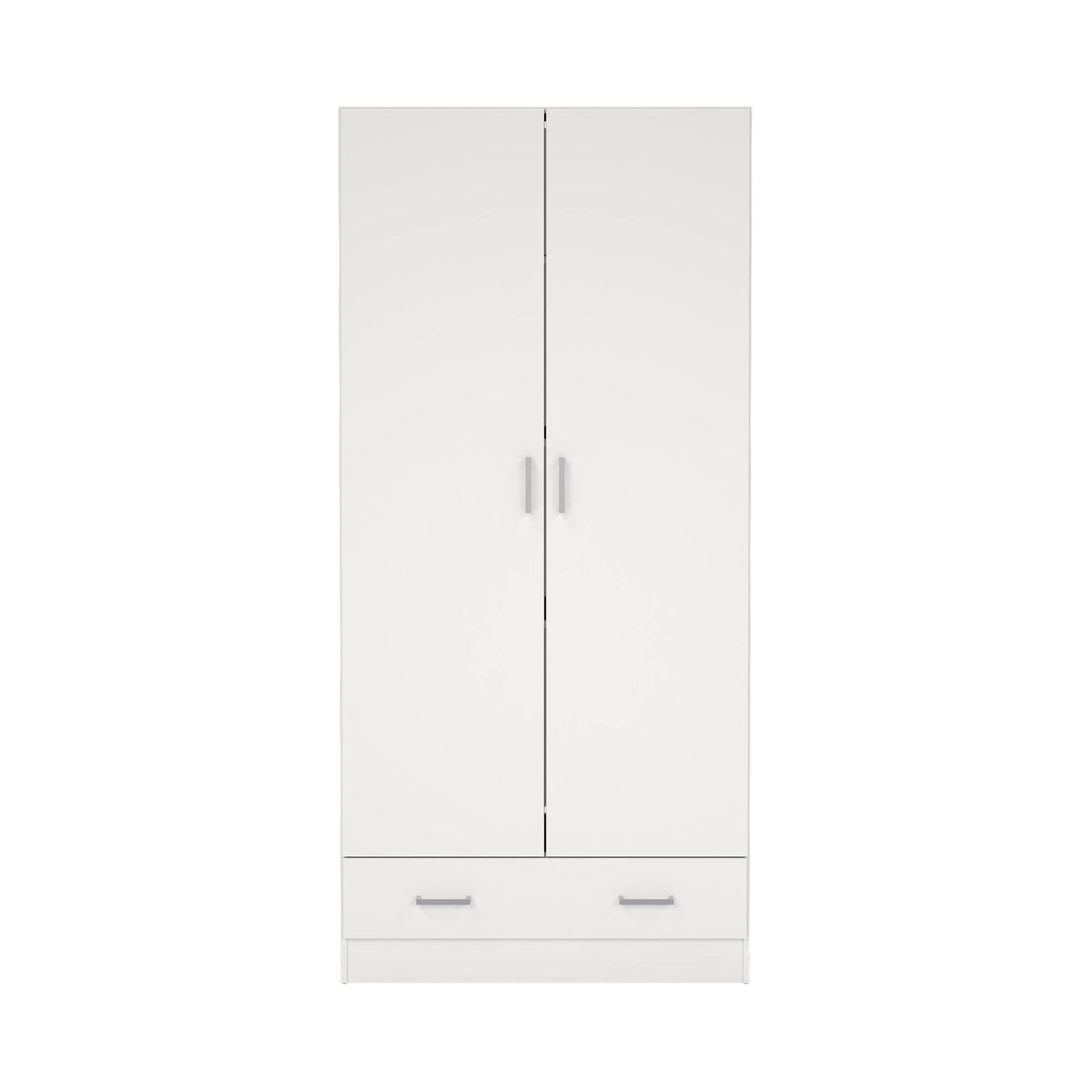 Armario ropero 2 puertas y 1 cajón melamina blanco 80x36x171cm (9)
