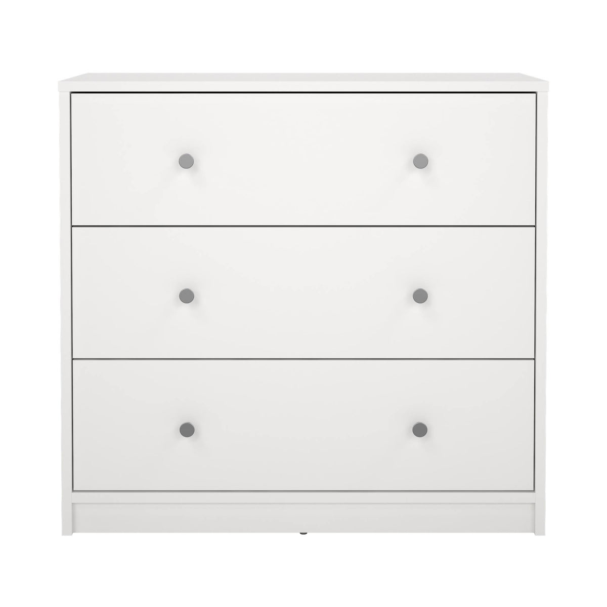Cómoda dormitorio 3 cajones blanco 73x31x69 cm (7)