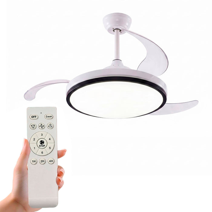 Ventilador de techo LED Ø53cm aspas retráctiles 6 vel