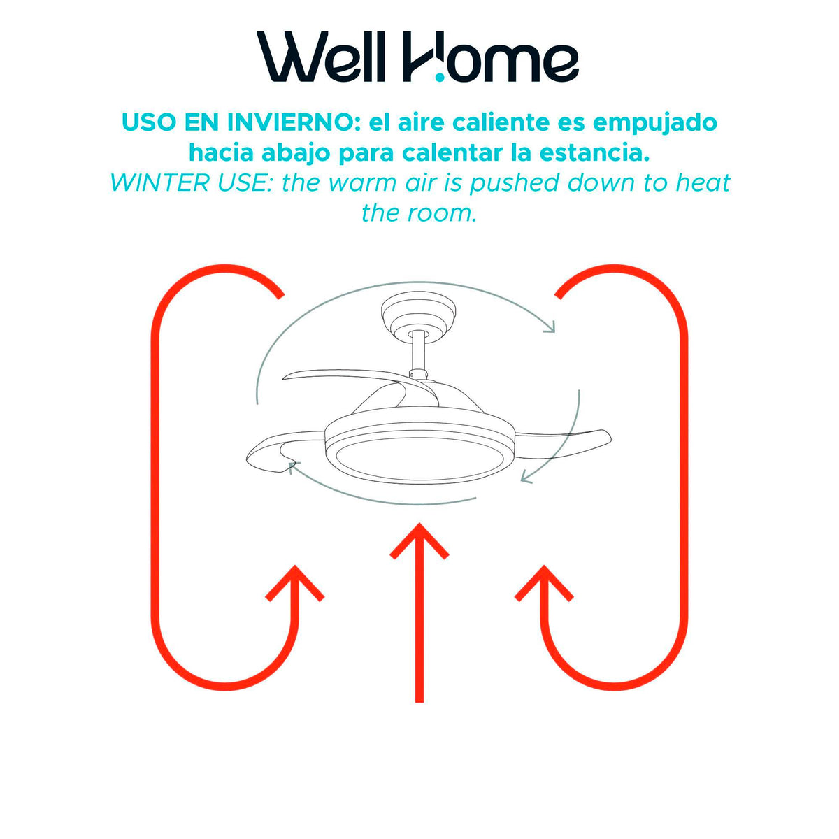 Ventilador de techo LED Ø53cm aspas retráctiles 6 vel (4)
