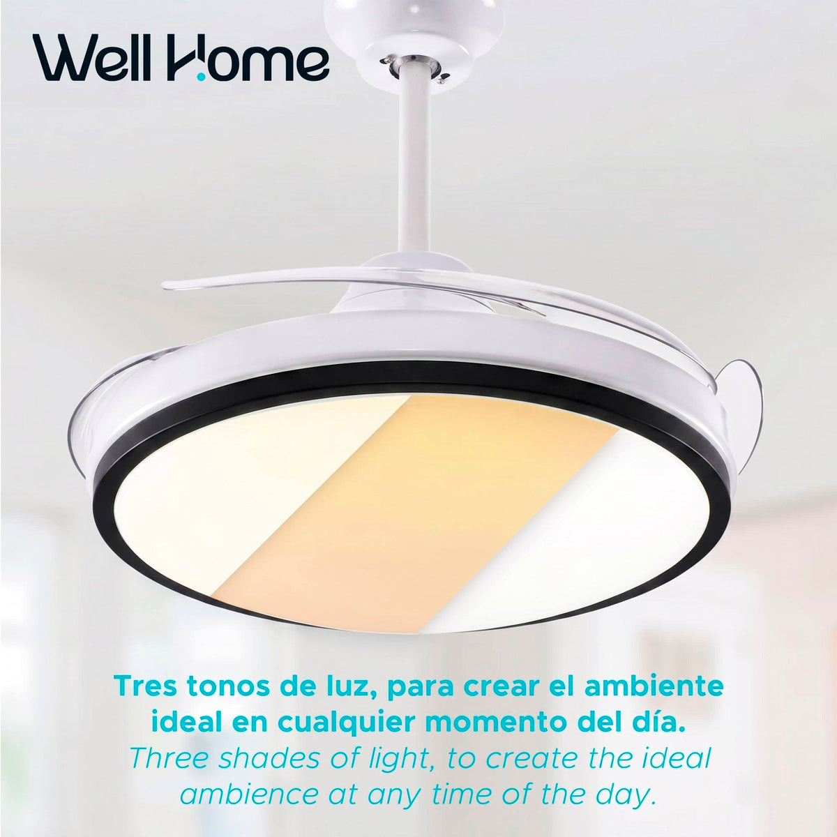 Ventilador de techo LED Ø53cm aspas retráctiles 6 vel (5)