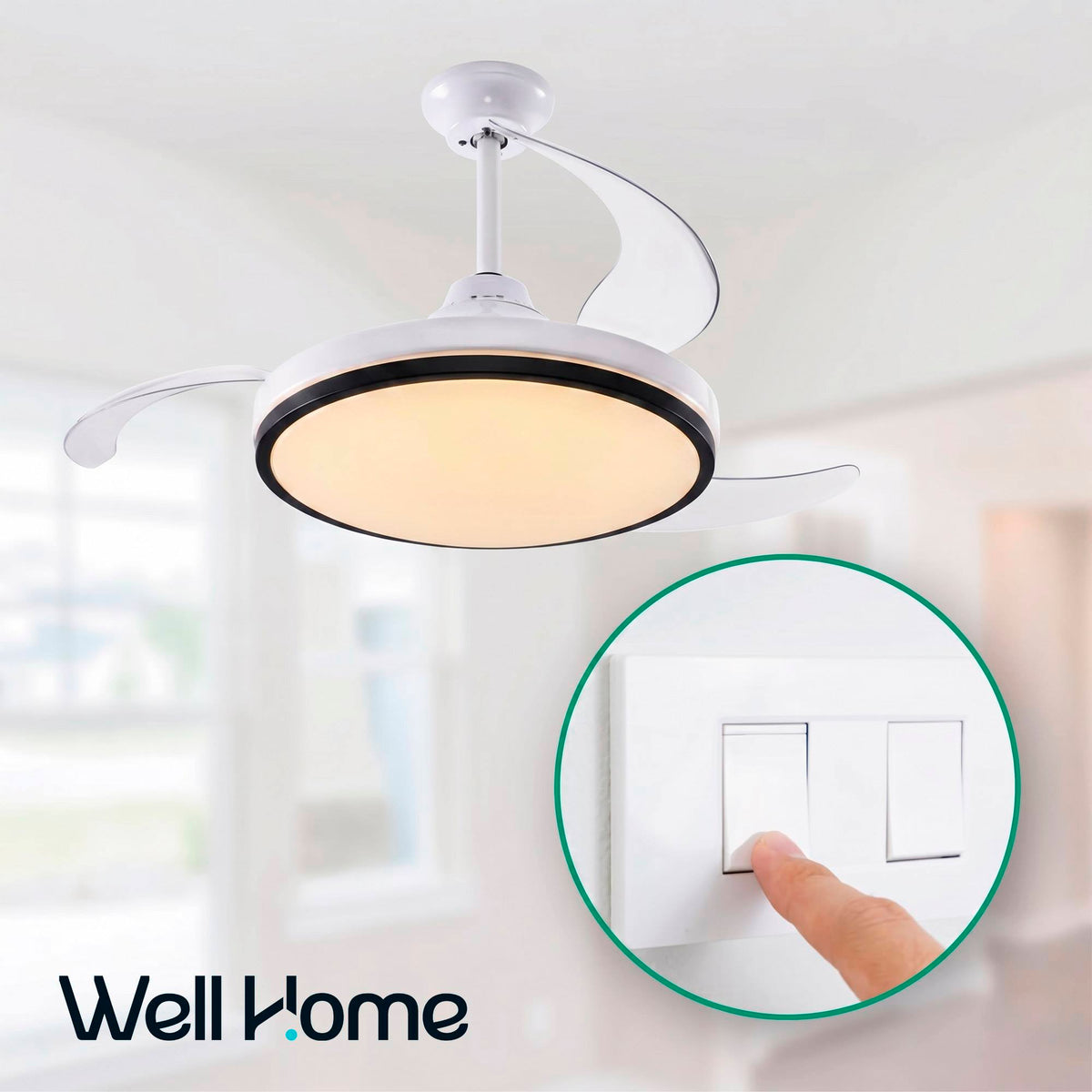 Ventilador de techo LED Ø53cm aspas retráctiles 6 vel (6)
