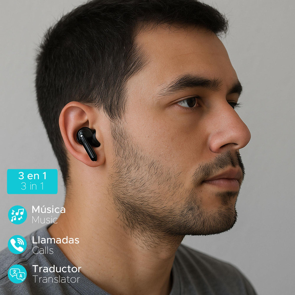 Auriculares inalámbricos traductores con IA Bluetooth (5)
