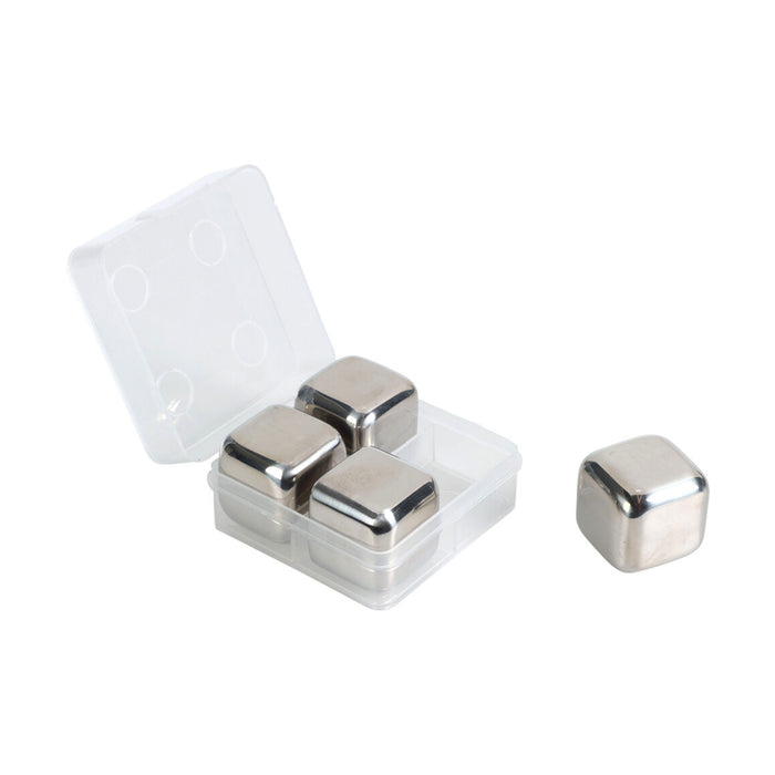 Cubitos de hielo acero inoxidable set 4 pzs Ø2,7cm