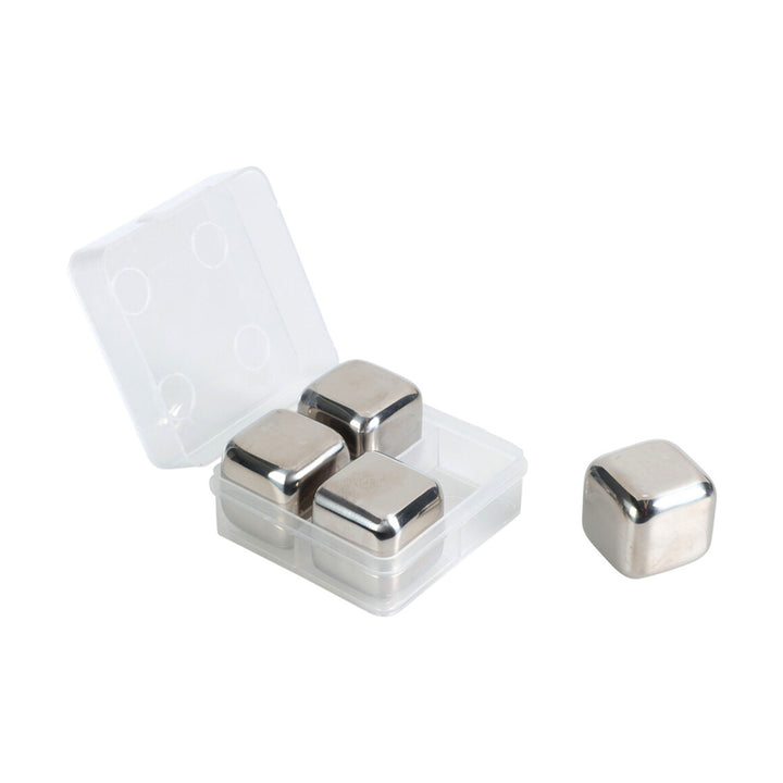 Cubitos de hielo acero inoxidable set 4 pzs Ø2,7cm