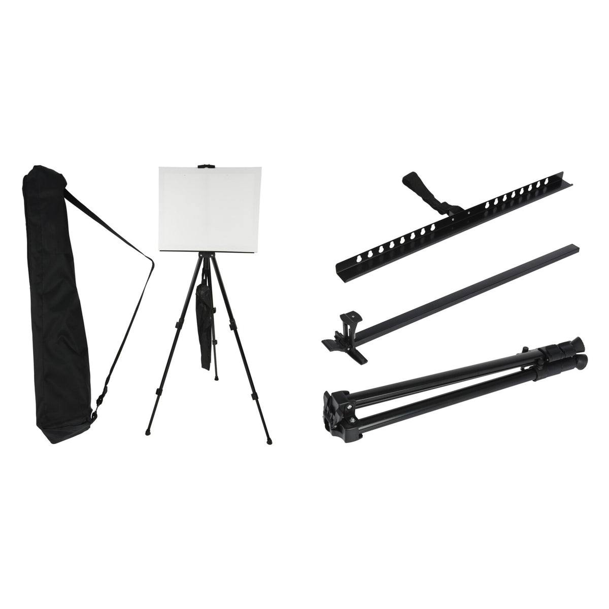 Caballete plegable de metal altura máx 162cm con bolsa (7)