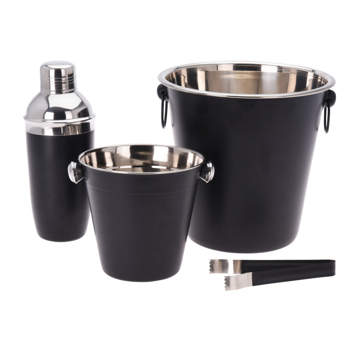 Set de 4 barras de acero inoxidable negro mate para coctelería