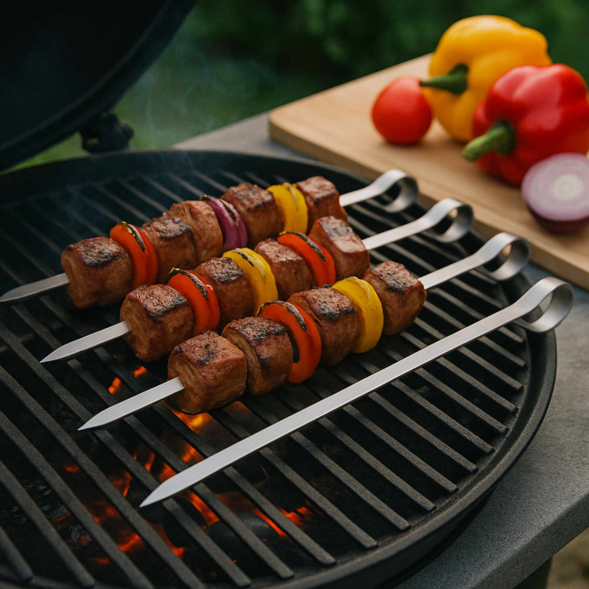 Brochetas barbacoa inox 430 set 8 pzs 41cm diseño Vaggan (4)