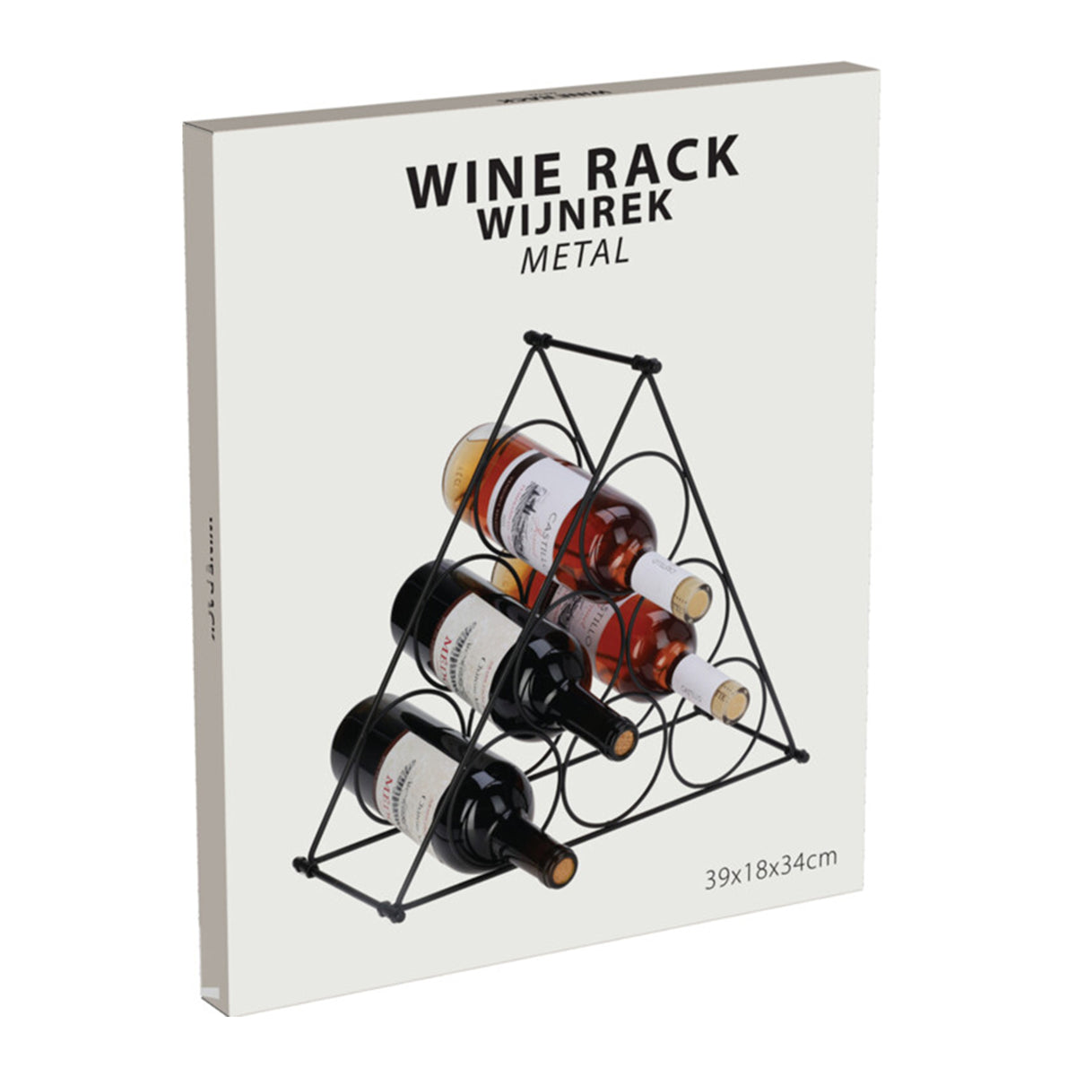 Botellero metálico compacto triangular para 6 botellas (5)
