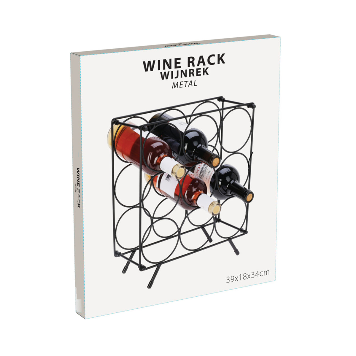 Botellero metálico rectangular para 9 botellas de vino (5)