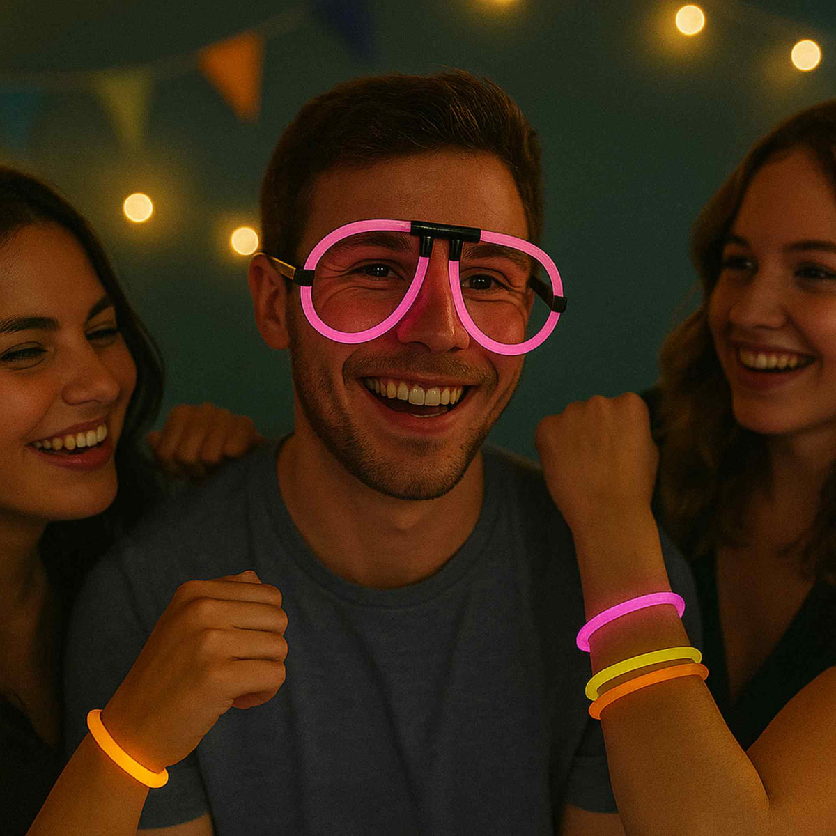 Pack mega fiesta glow in the dark 42 pzs para eventos nocturnos (4)