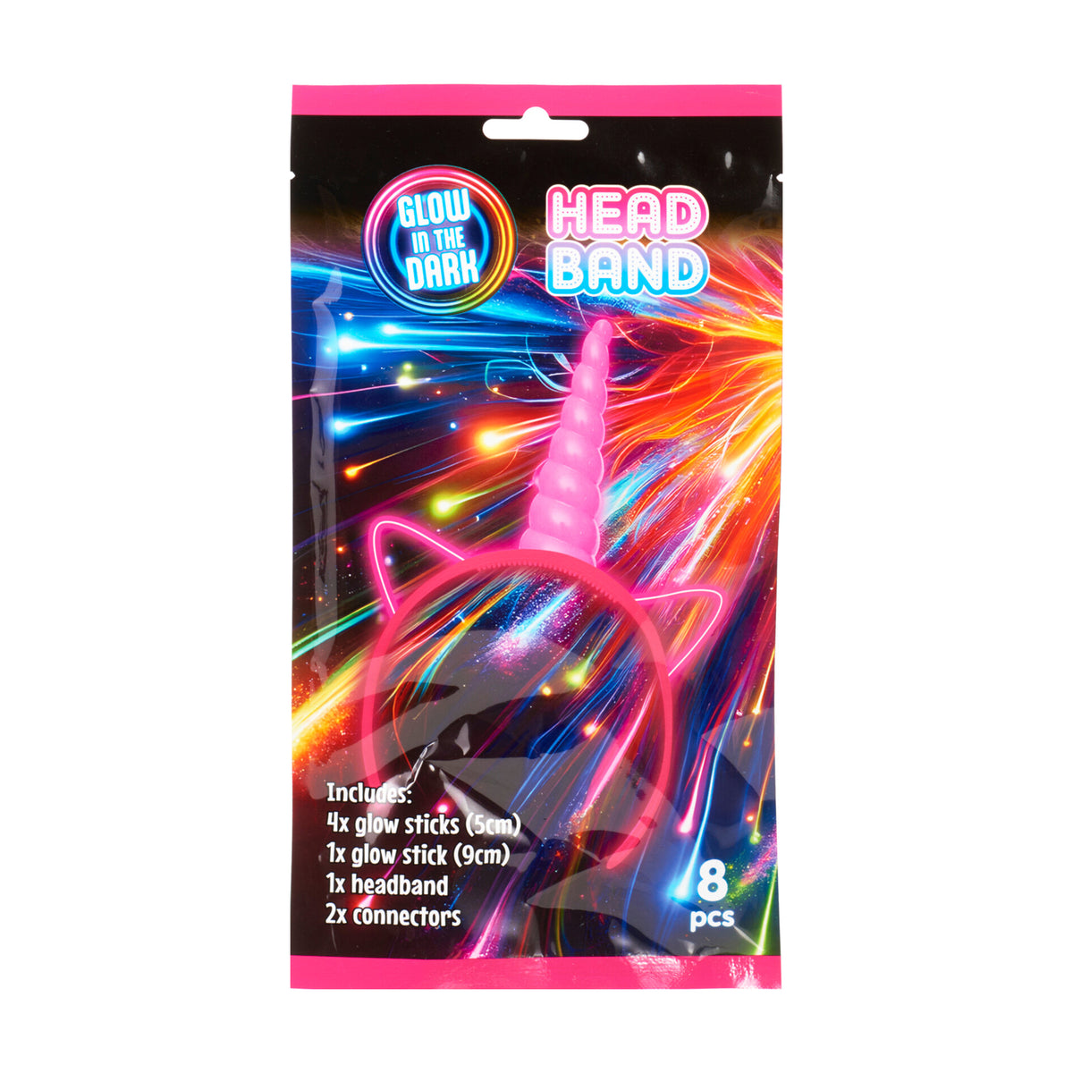 Diadema unicornio y palos luminosos glow pack 48 juegos (5)