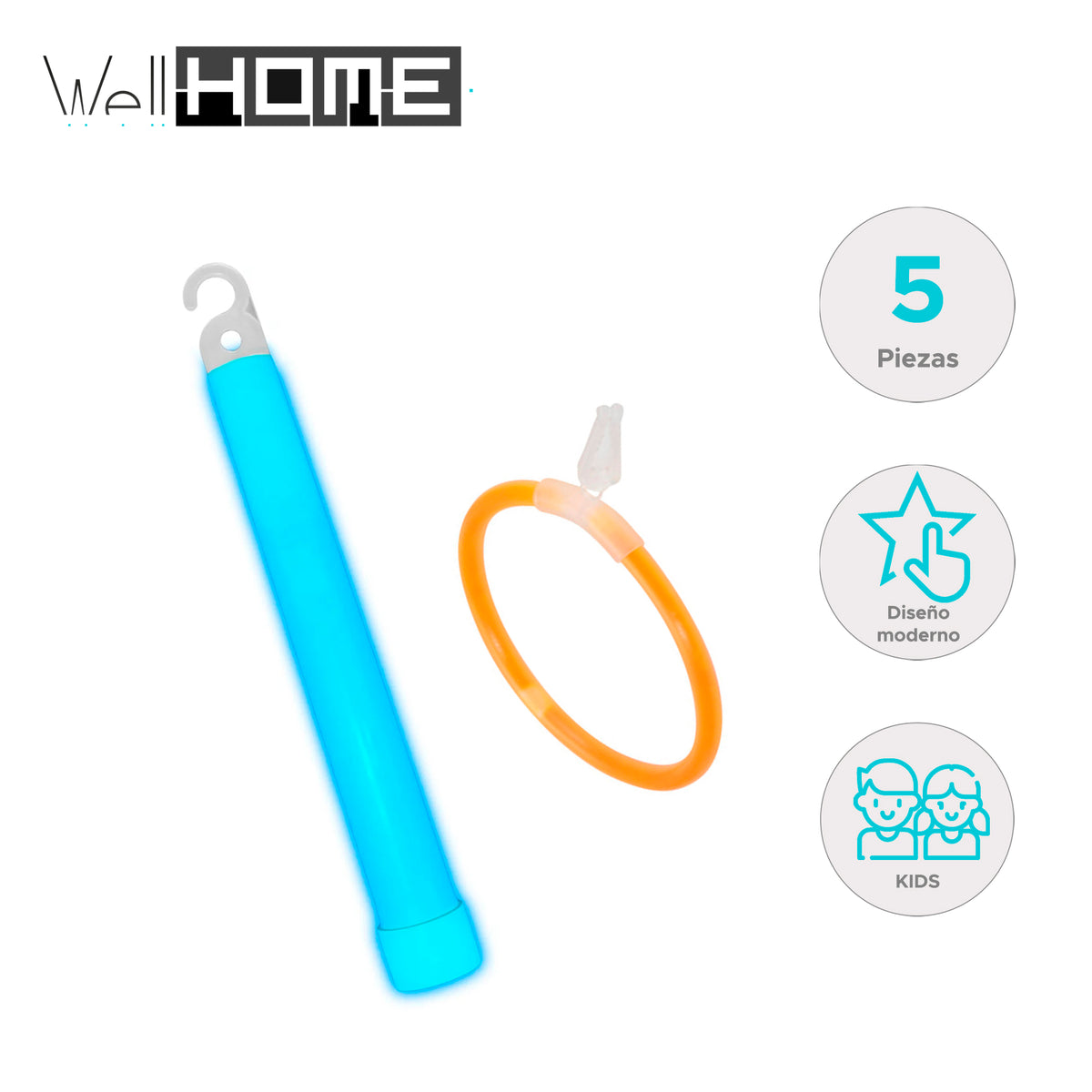 Kit fiesta glow pulsera clip pendiente 5 pzs pack 48 (2)