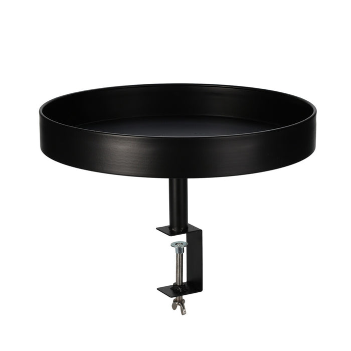 Bandeja redonda de metal pintado negro Ø36cm profundidad 5cm