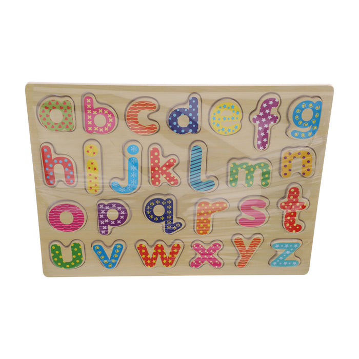 Puzzle de alfabeto de madera 26 pzs juego educativo