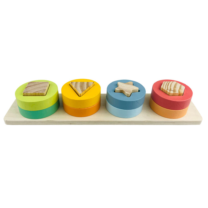 Rompecabezas de madera 8 pzs variadas juego educativo 30x7x4,5cm