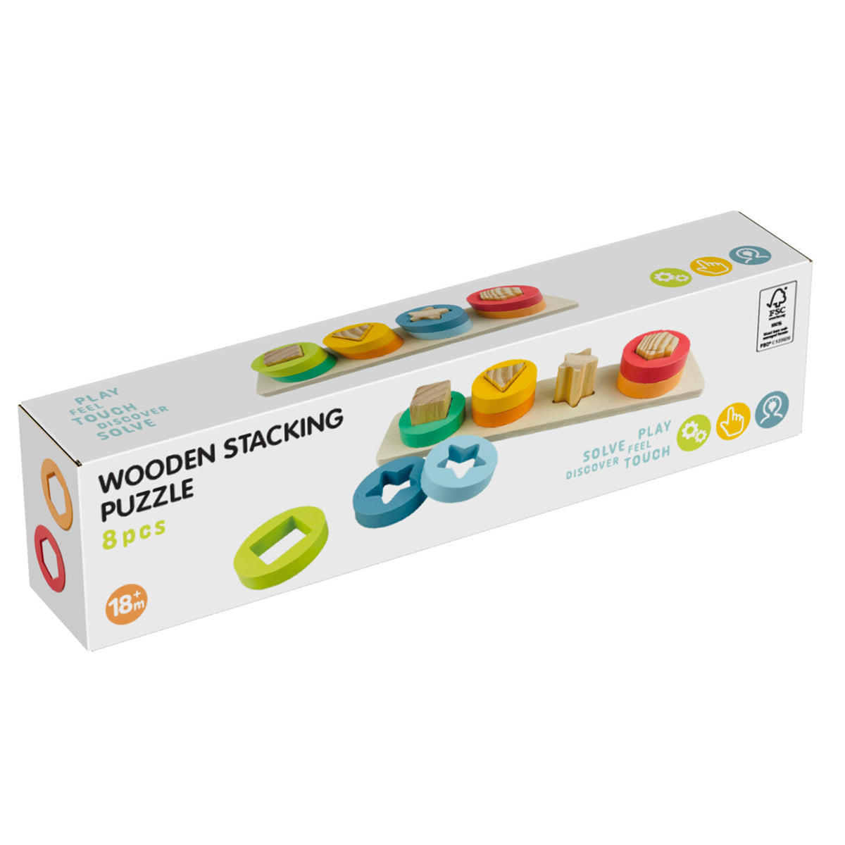 Rompecabezas de madera 8 pzs variadas juego educativo 30x7x4,5cm (5)