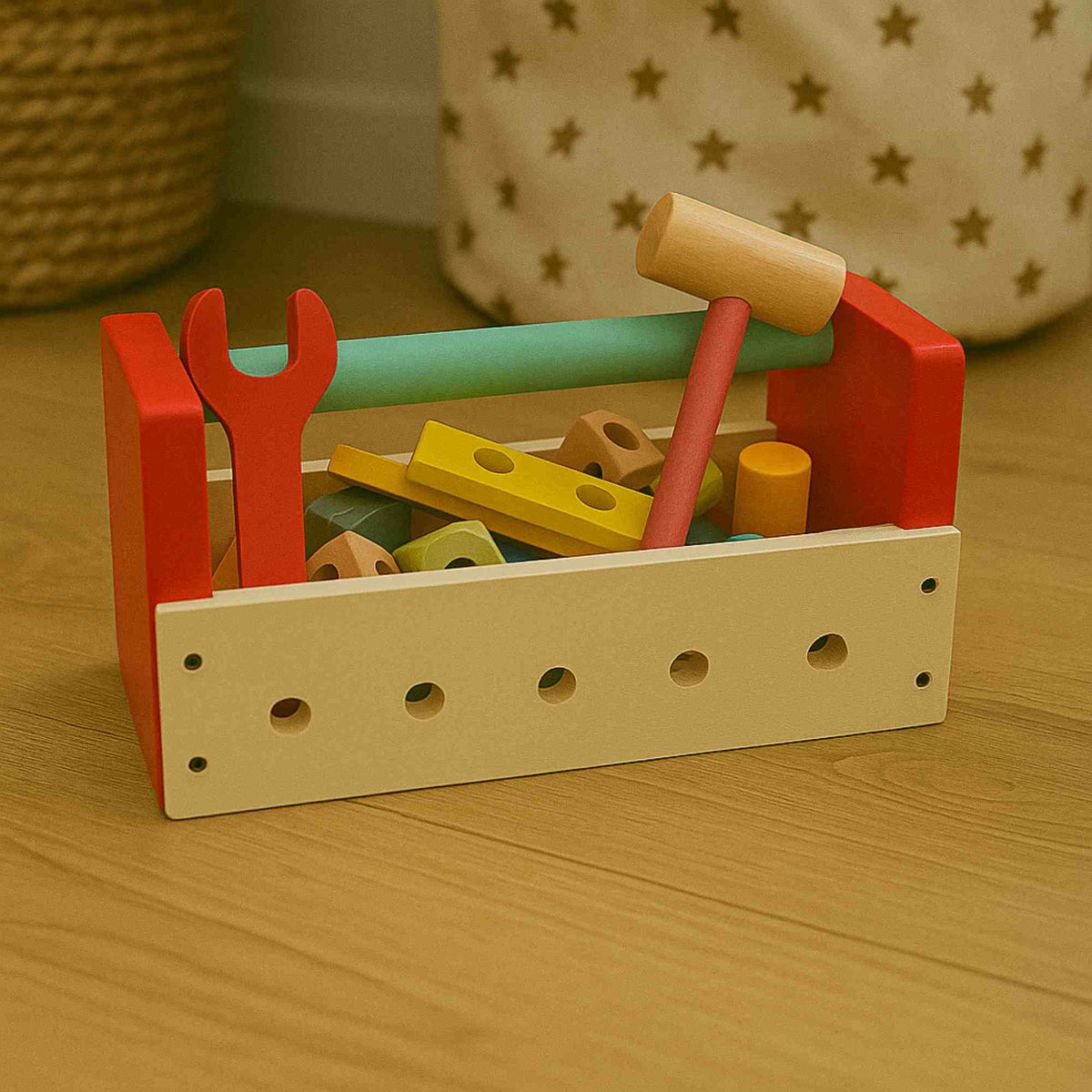 Kit herramientas madera para niños MDF 25x12x14cm (4)
