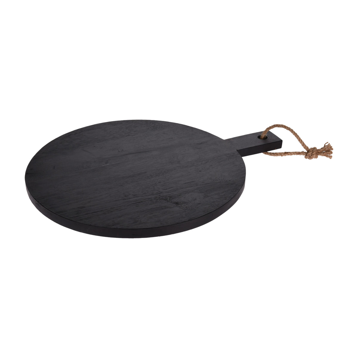 Tabla de cortar redonda con mango de madera de caucho Ø40cm