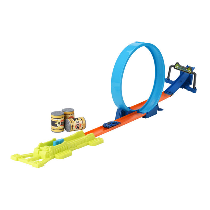 Set de pista de carreras de coches 14 pzs diseños variados