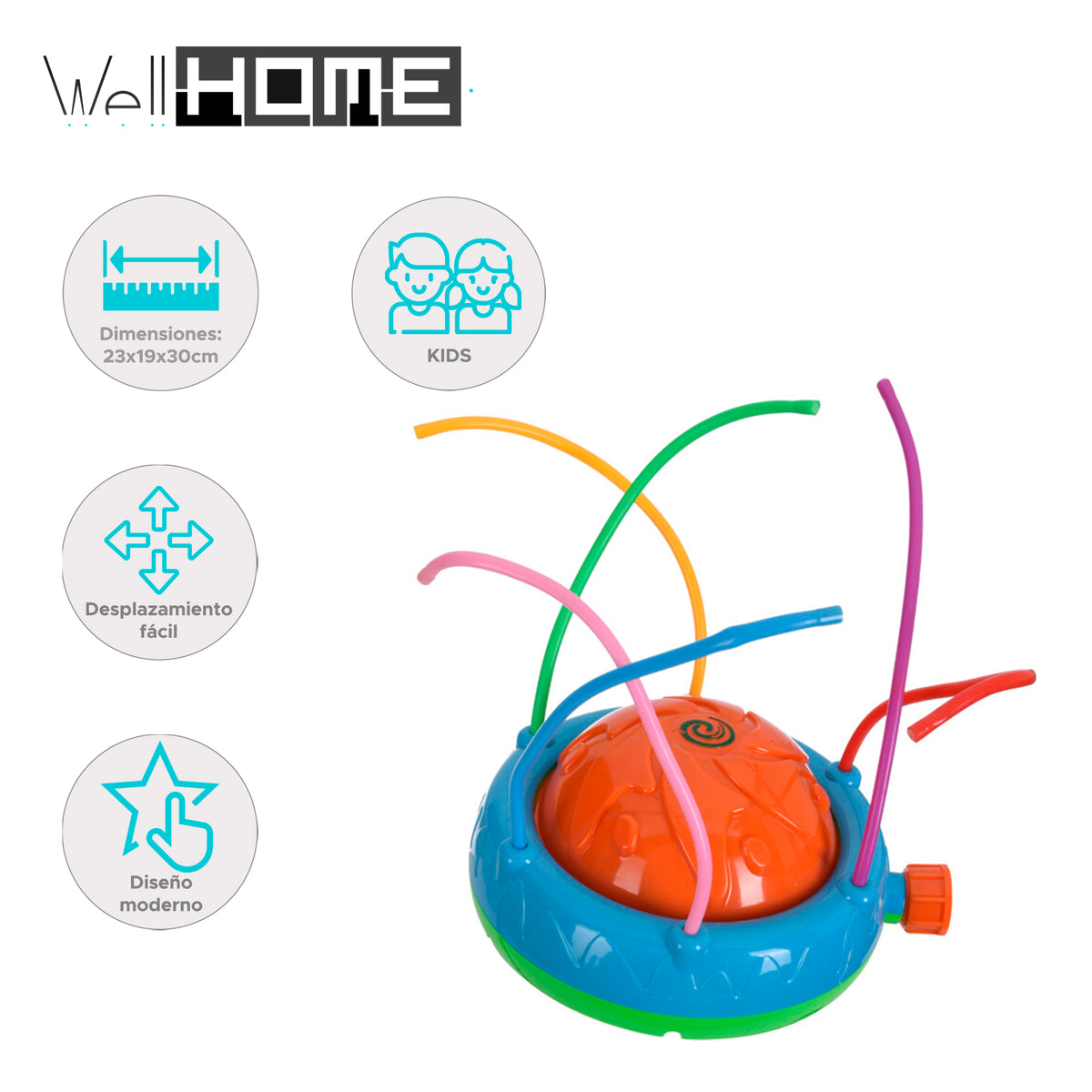 Disco giratorio watersprinkler riego 360° para jardín 23x19x30cm (2)