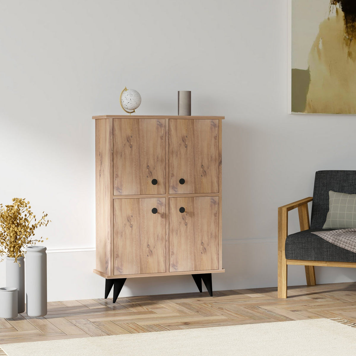 Mueble multiusos melamina color Pino Atlantic 100% (3)