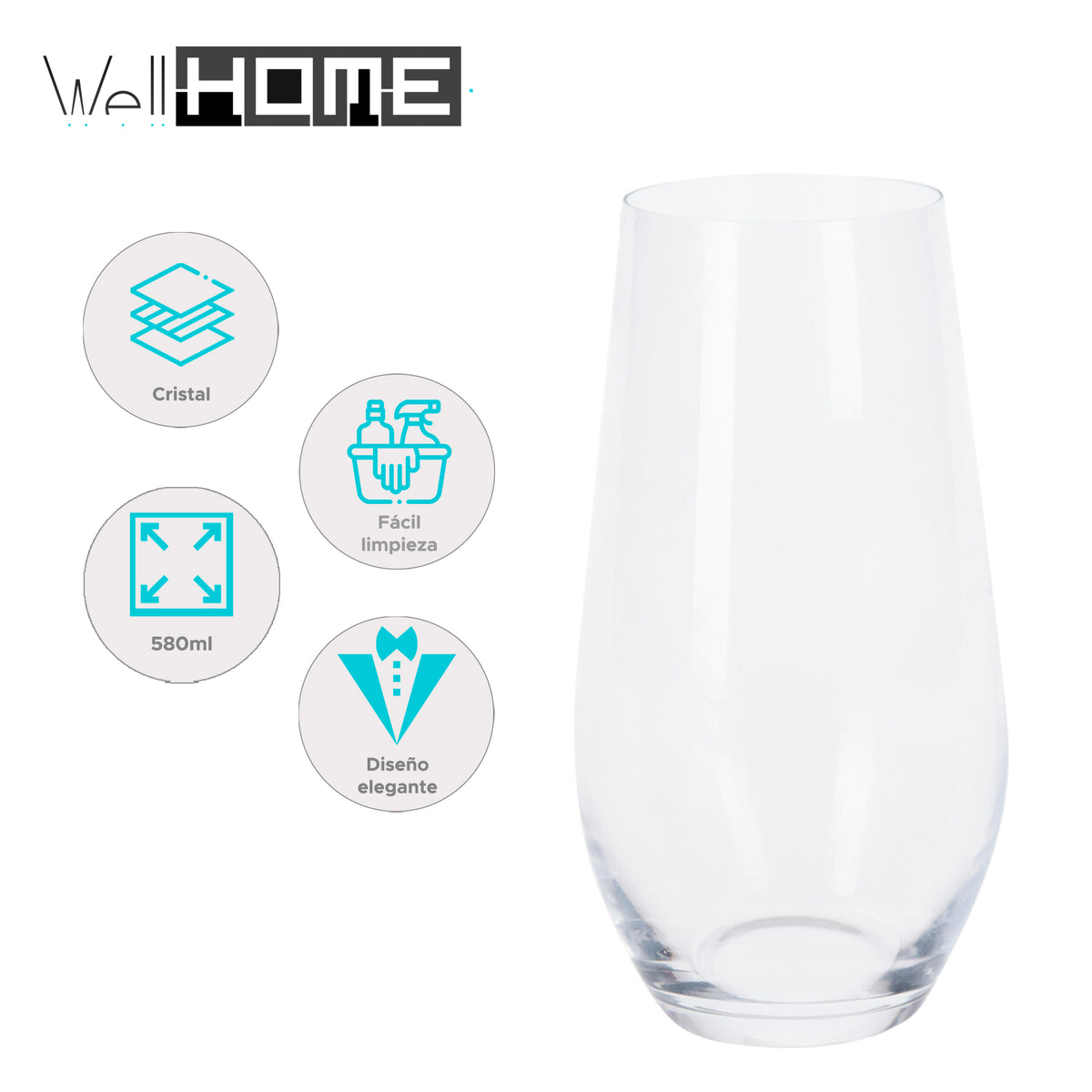 Juego de 4 vasos de cristal transparente 580ml (2)