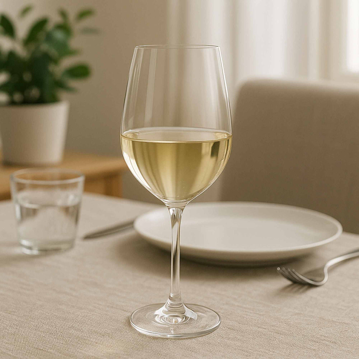 Juego de 4 copas de vino blanco cristalino y acabado mate 520ml (3)