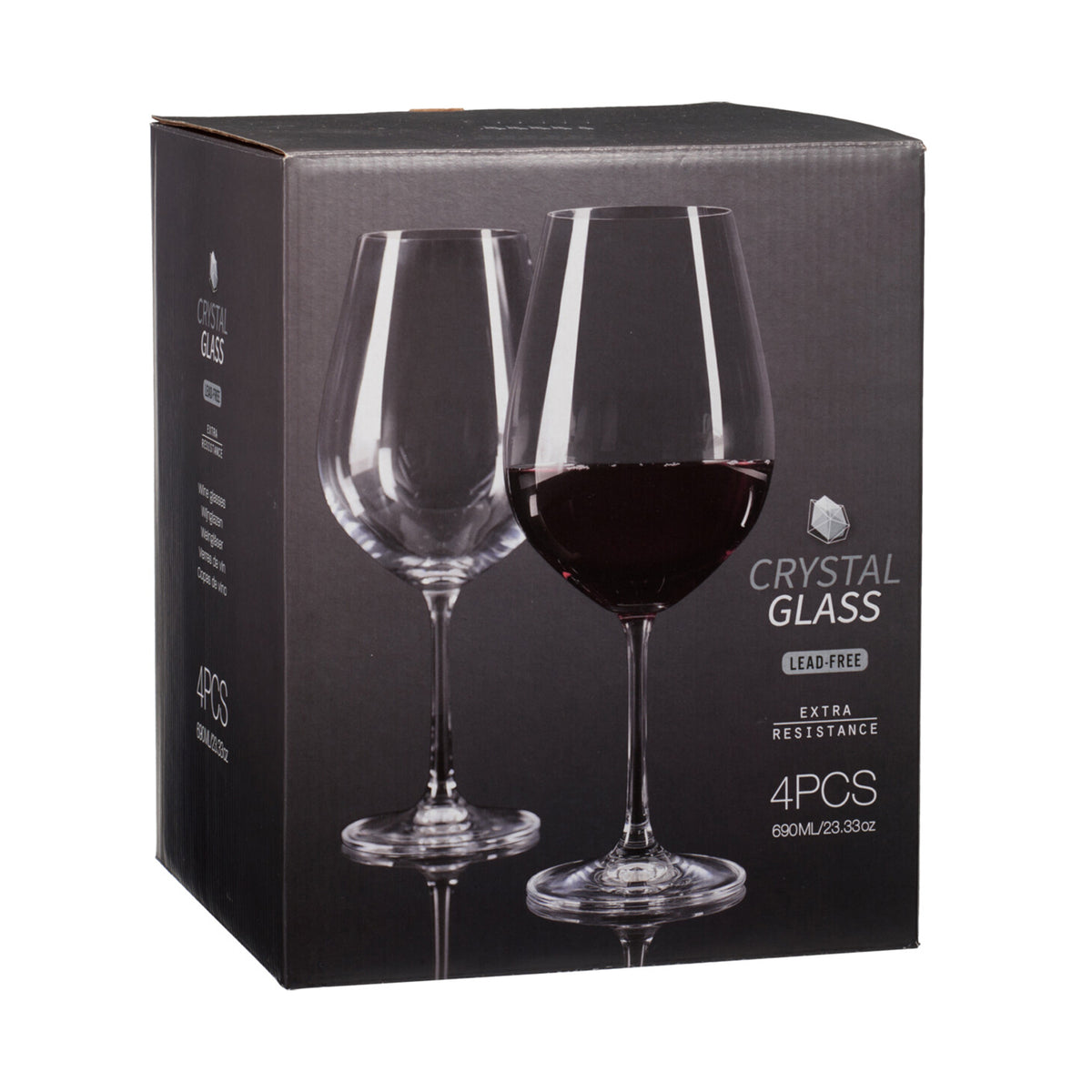 Juego de 4 copas de vino tinto cristalinas 690ml (5)