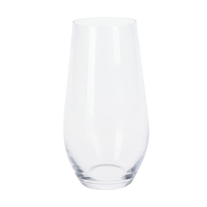 Juego de 4 vasos de cristal con diseño de rayas en relieve 580ml