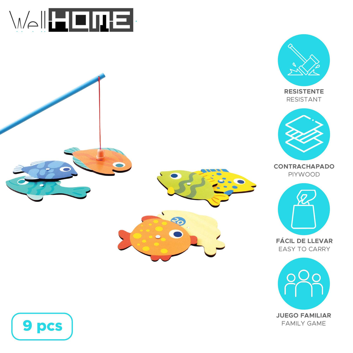 Juego de pesca de madera 9 pzs para disfrutar en familia (2)