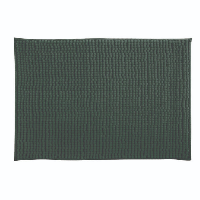 Alfombra de baño microfibra verde oscuro 40x60cm