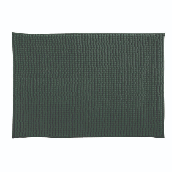 Alfombra de baño microfibra verde oscuro 40x60cm