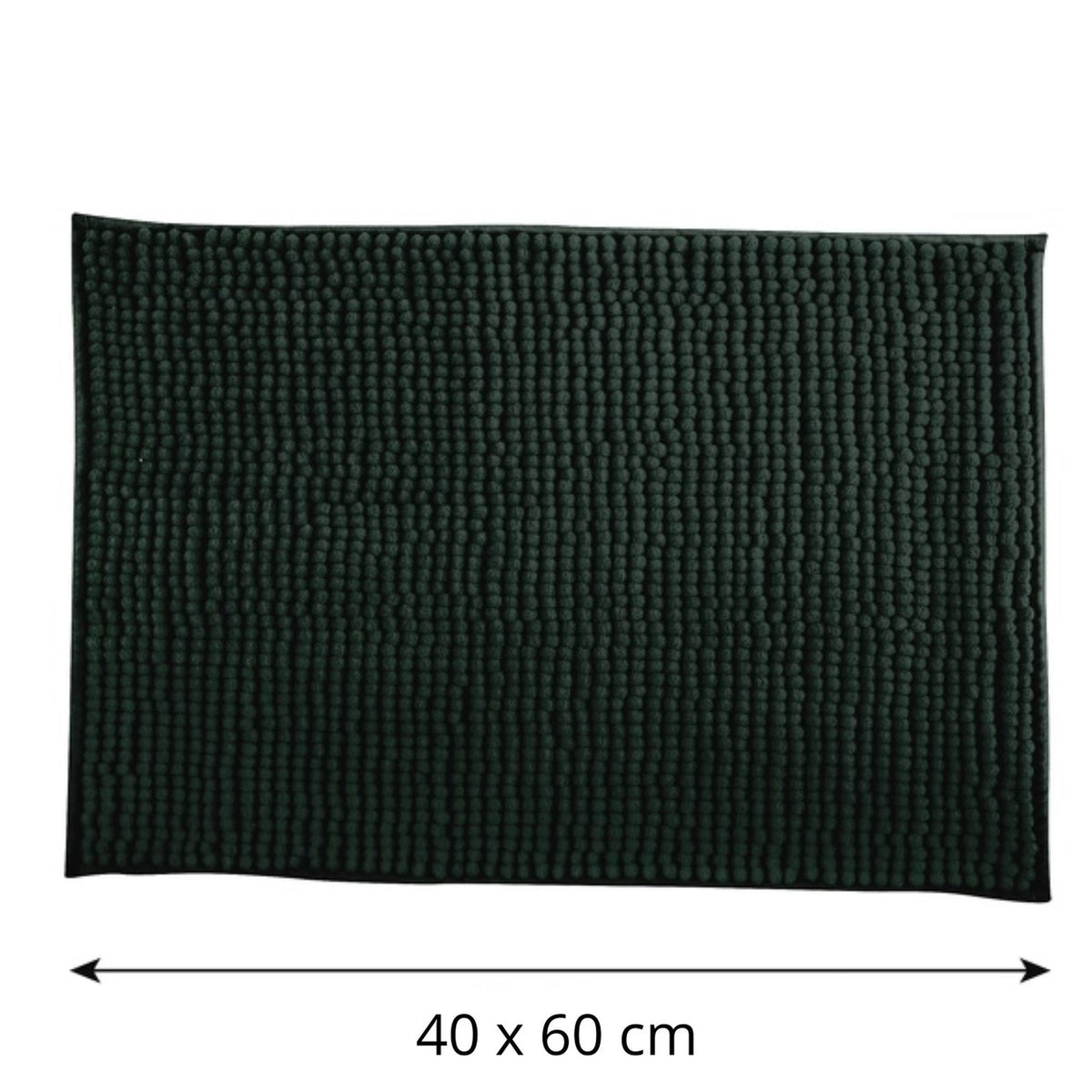 Alfombra de baño microfibra verde oscuro 40x60cm (3)