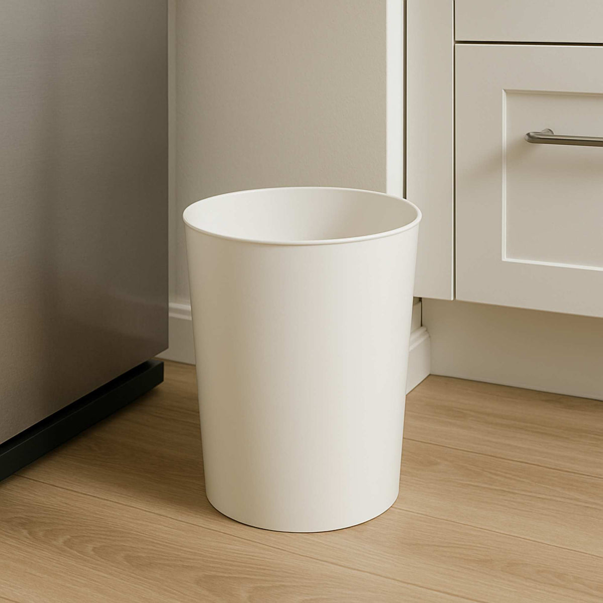 Papelera de plástico 11L color blanco (4)