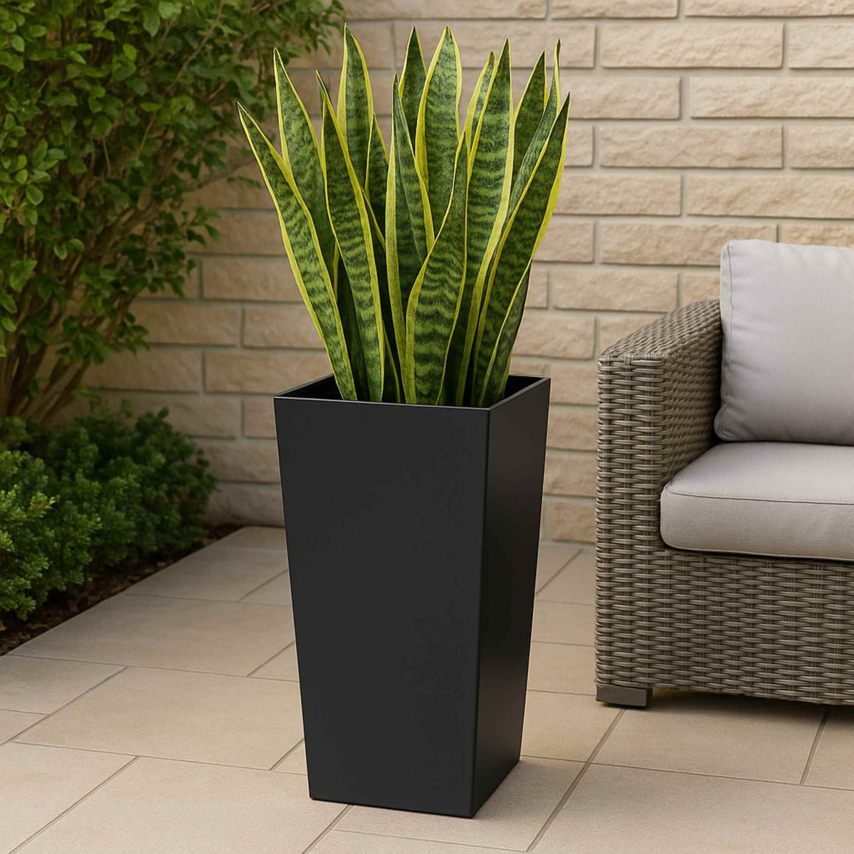 Maceta alta Urbi plástico 32,5x32,5x61 cm 49L antracita (6)