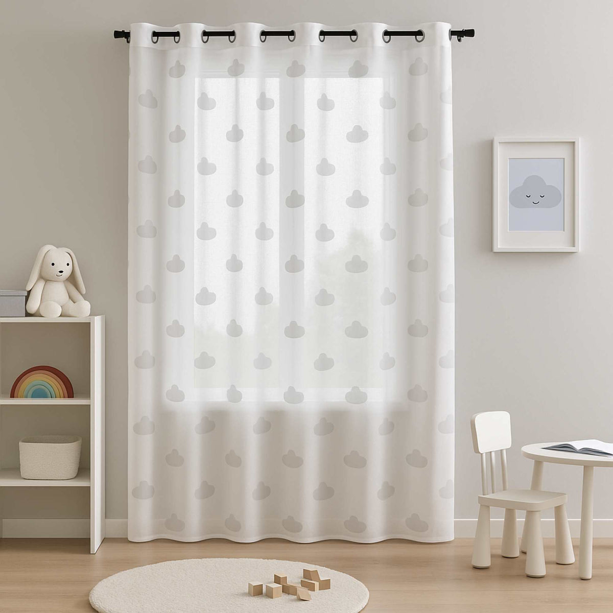 Cortina infantil Nuage blanca 140x240cm (3)