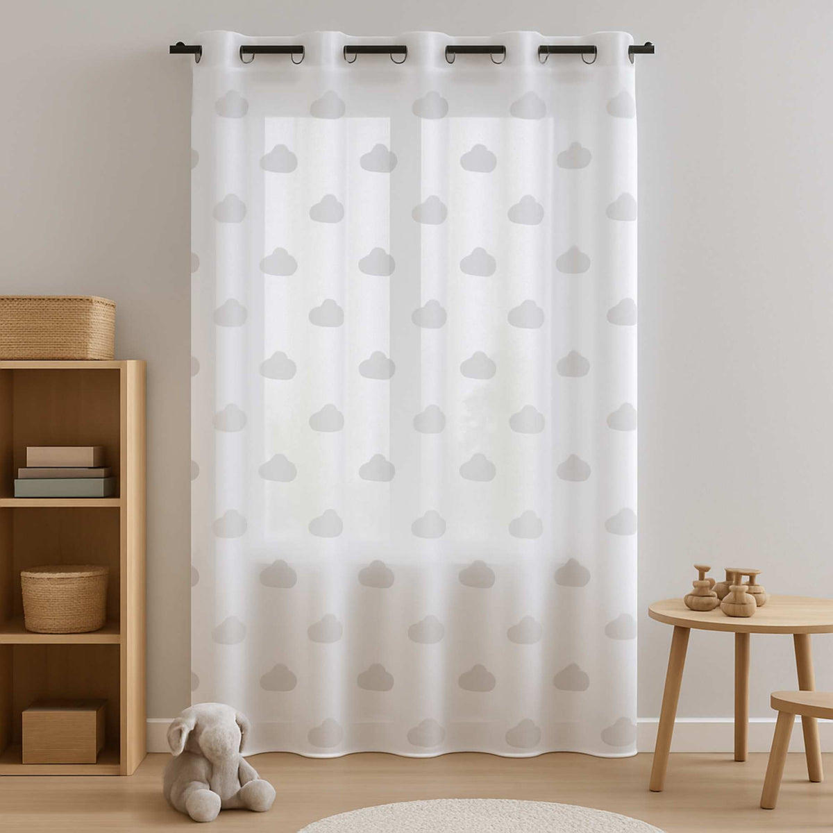 Cortina infantil Nuage blanca 140x240cm (4)