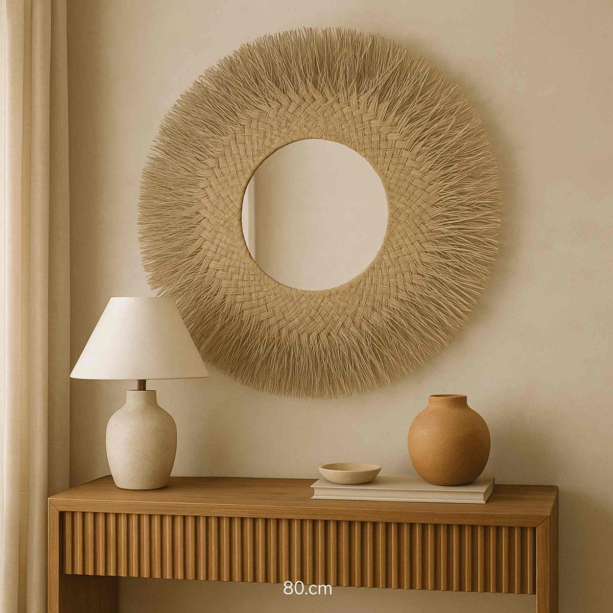 Espejo Ael de caña Ø80cm grosor 1cm (3)