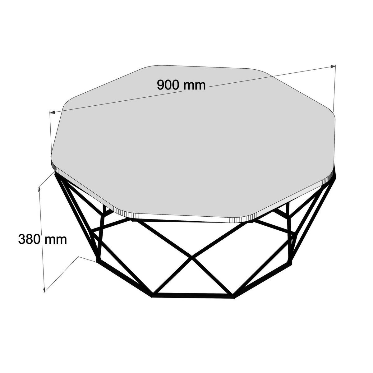 Mesa de centro melamina Ø90x38 cm marrón roble (2)